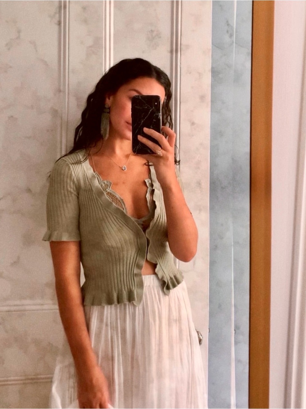 Revolve Carissa ruffle sweater